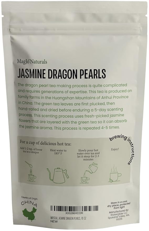 MagJo Jasmine Dragon Pearls, Rolled Green Tea 1 lb - Bloomnest