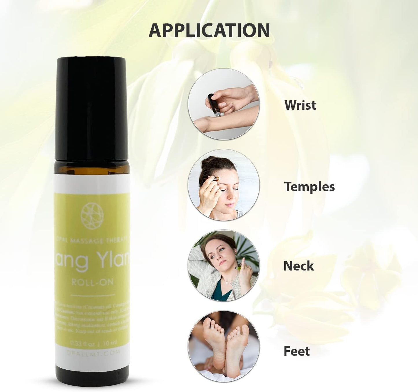 Premium Essential Oil Roll On Opal Massage Therapy (Ylang Ylang)
