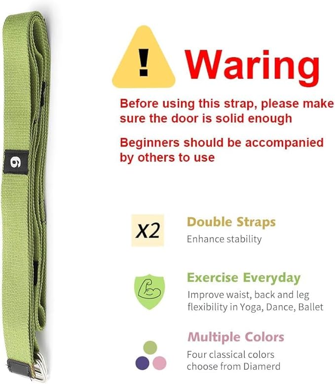 Leg Stretcher Strap, Stretching Equipment with Door Anchor Flexibility Trainer Backbend Assist for Dance Aerial Yoga Ballet Leg Stretching Exercise - Bloomnest