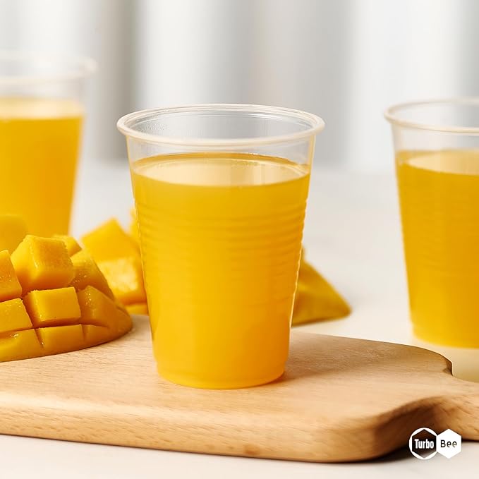 Turbo Bee 500 Pack 7oz Disposable Plastic Cups,Heat-Resistant & Food Safe Drinking Cups for Hot/Cold Beverages, Perfect for Schools, Offices, Events & Commercial Use - Bloomnest