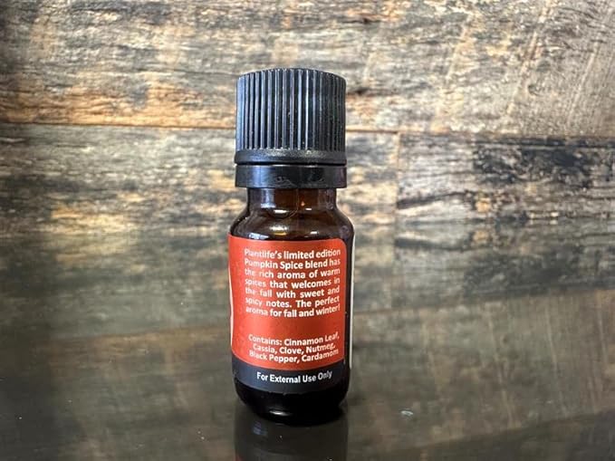 Plantlife Pumpkin Spice Aromatherapy Essential Oil Blend - Straight from The Plant 100% Pure Therapeutic Grade - No Additives or Fillers - Made in California 10 ml - Bloomnest