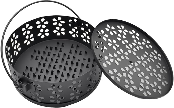 1pcs Mosquito Coil Holder Retro Incense Coils Holder Portable Incense Burner Holders with Handle for Home Camping Indoor Outdoor Patio (Black) - Bloomnest