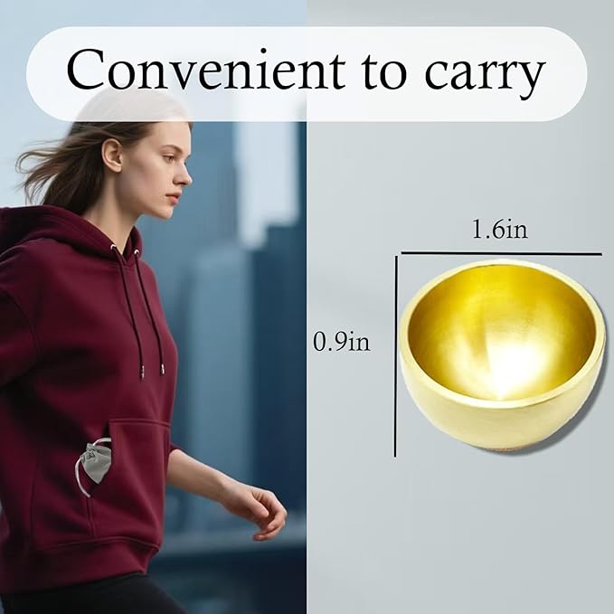 Mini Singing Bowls Set,Portable Sound Bowl Brass Handcrafted For Yoga,Meditation And Mindfulness,Chakra Healing Relaxation Gifts For Men,Women