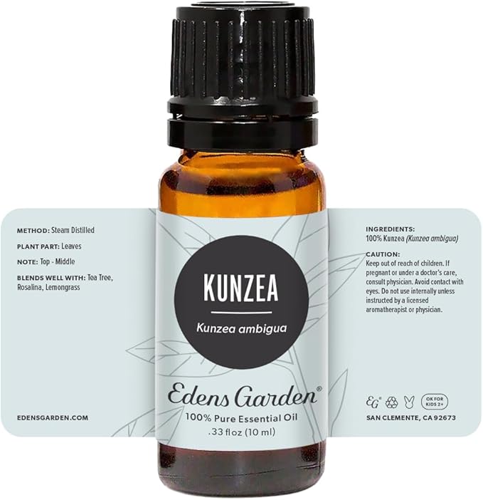 Edens Garden Kunzea Essential Oil- 100% Pure Premium Grade, Undiluted, Natural, Therapeutic, Aromatherapy, The Best for Diffuser, Skin, Humidifiers, Kid Safe 10 ml (.33 fl oz) EdensGarden