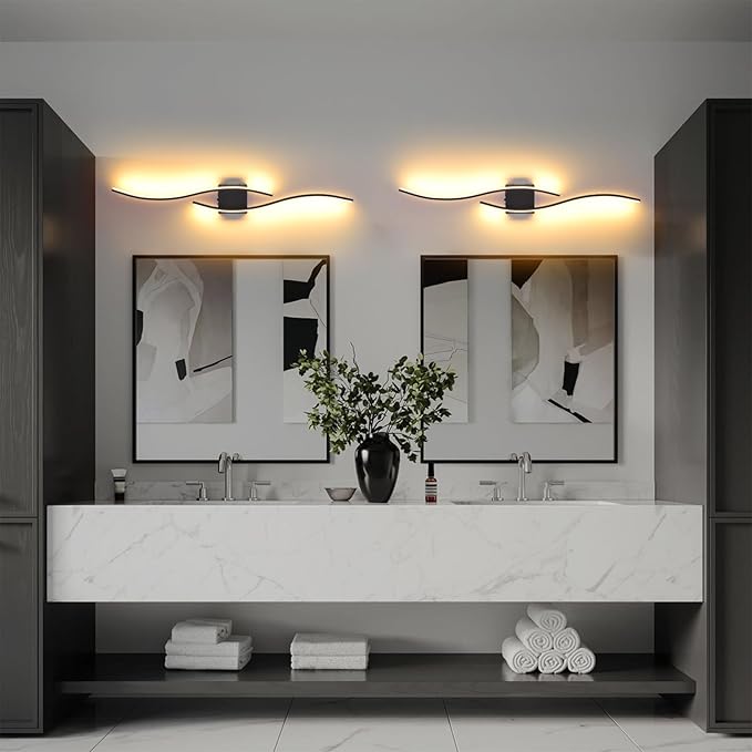 Battery Operated Wall Sconces Set Of Two, 3000K-6500K 39 inch black LED dimmable wireless wall sconce with remote control, USB rechargeable wall lights for Living Room Bedroom Hallway Background - Bloomnest