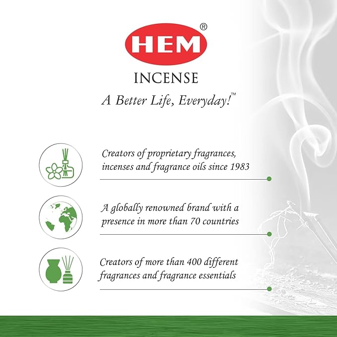 Hem Arruda Masala Incense Sticks | Natural Fragrance of Sandalwood for Positivity | Smudge Healing Incense for Stress Relief & Cleansing | Gift Set - Pack of 12 (15 GMS Each)
