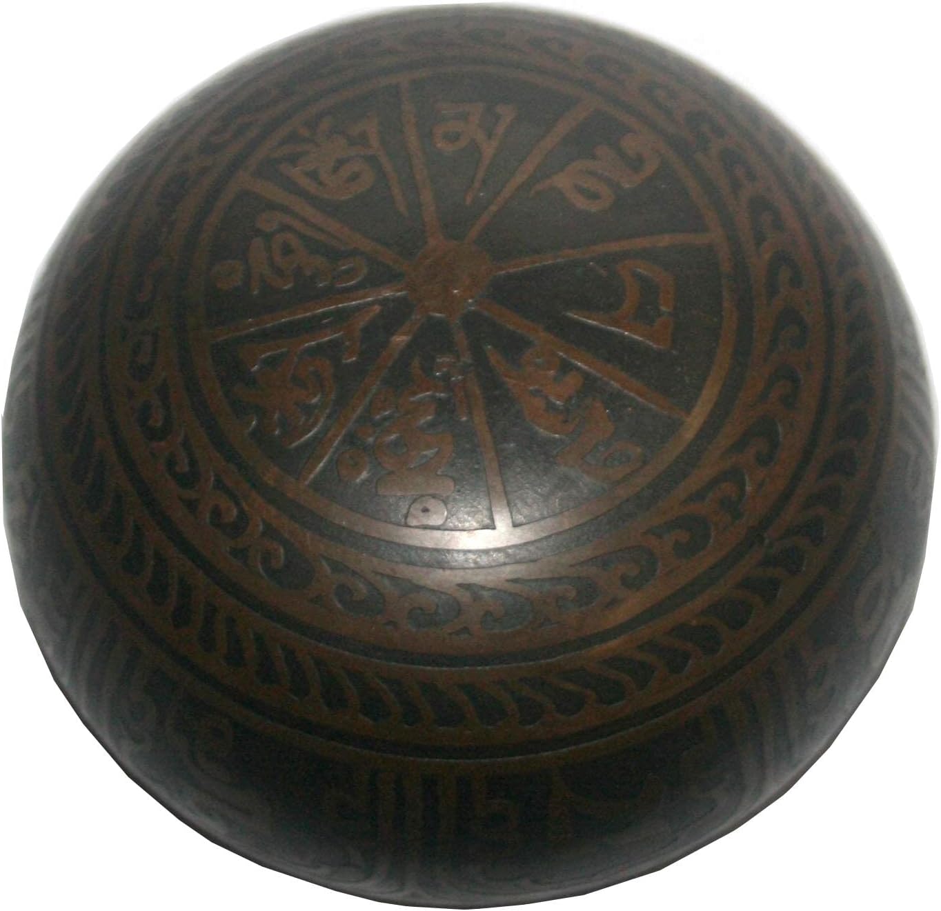 3376 SB Tibetan Auspicious Symbol Singing Bowl Set ~ Mallet Cushion Meditation Chakra Healing Prayer Yoga Mindfulness (SB-3376-E)