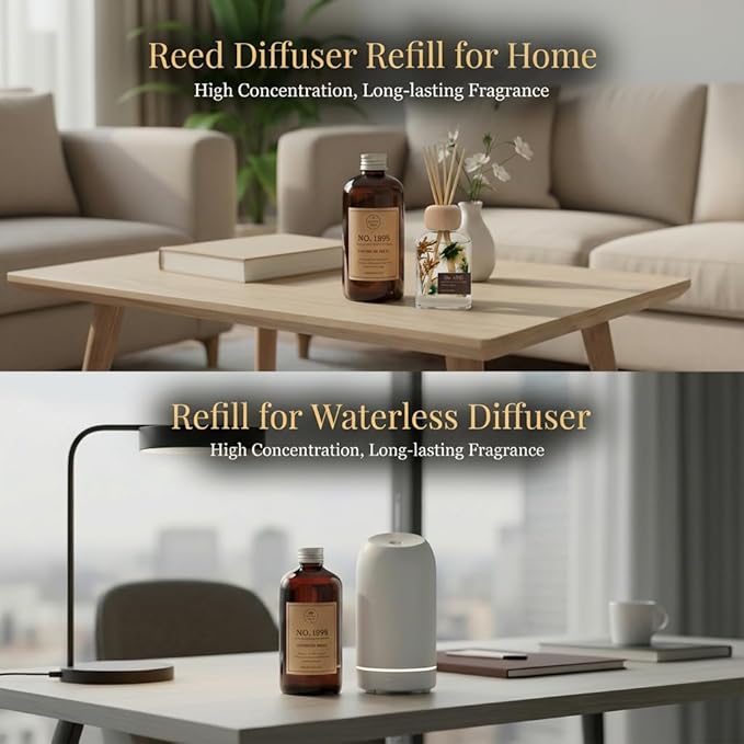 Luxury Hotel Scent Reed Diffuser Oil Refill(8.5 FL oz) | No.1898 Hotel Collection Diffuser Oil Inspired by Ritz Carlton for Home&Office| Long-Lasting for Machine, Room Spray, Air Freshener, HVAC - Bloomnest