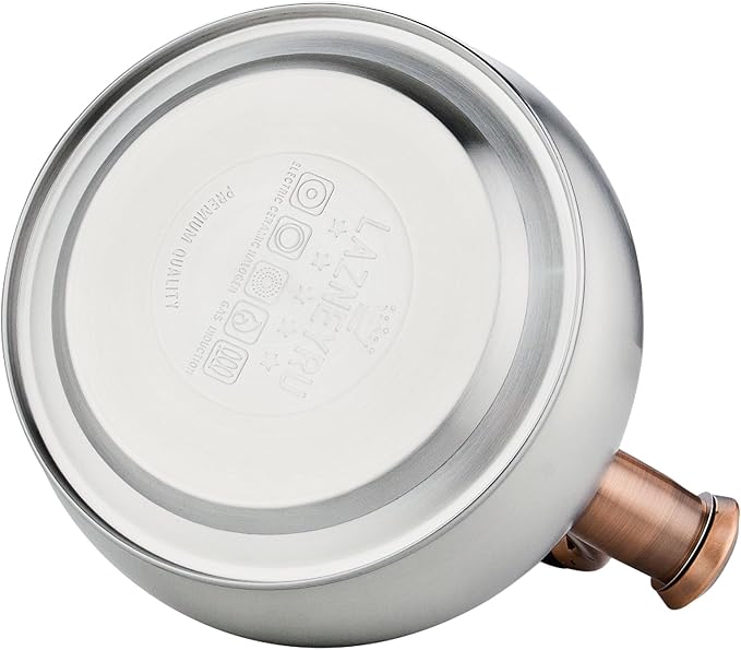 Tea Kettle Stovetop Whistling Kettle Teapot, 3Quart Tea Pot Stainless Steel Teakettle for Stove Top with Heat Proof Ergonomic Handle - Bloomnest