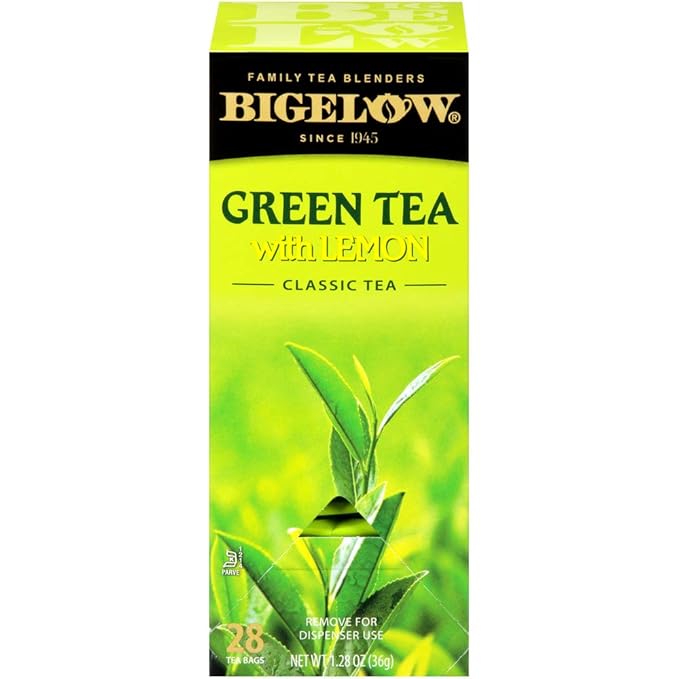 Bigelow Green Tea with Lemon Tea Bags 28-Count Box (Pack of 3) Green Tea Bags with Lemon Peel and Natural Flavors Rich in Antioxidants - Bloomnest