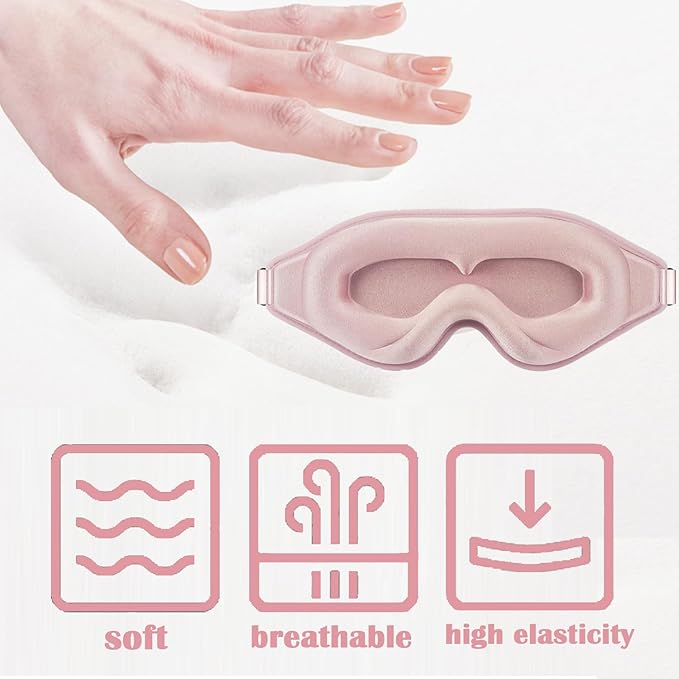 Eye Mask for Lash Extensions, Sleeping Mask for Women, 3D Contoured Eyelash Sleeping Mask for Extensions, Eye Covers for Sleeping for Travel, Airplane, Meditation - Bloomnest