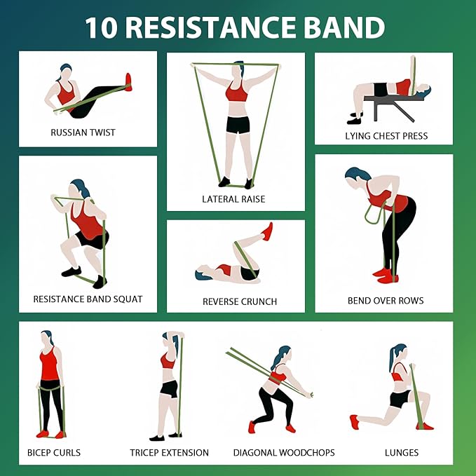 LEEKEY Resistance Bands Set for Pull-Up Assistance & Full-Body Training, Multi-Level Exercise Bands with Bag for Home Workouts, Physical Therapy, Strength Training (Men/Women) - Bloomnest