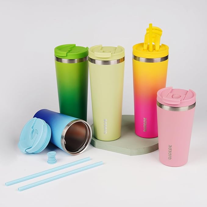 BJPKPK 22oz Tumbler With lid And Straw Stainless Steel Travel Coffee Mug Insulated Tumblers Cups,Light Pink - Bloomnest