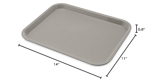 Carlisle FoodService Products CT101423 Café Standard Cafeteria / Fast Food Tray, 10" x 14", Gray - Bloomnest