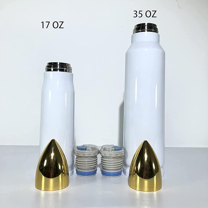 AGH Sublimation Tumblers Blanks 35oz Stainless Steel DIY Tumbler Water Bottle, Double Wall Vacuum Insulated Water Bottles with Leak-proof Lid - Bloomnest