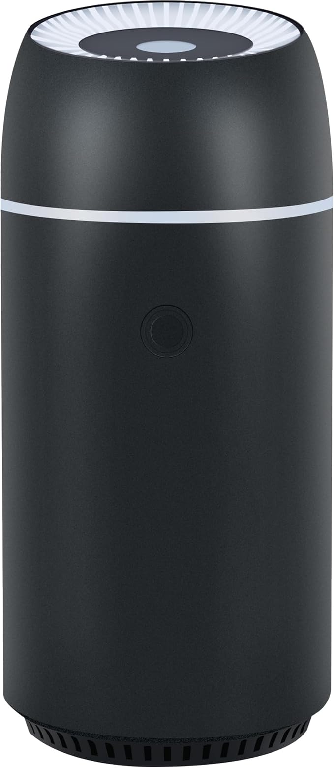 Car Diffuser for Essential Oils Portable Mini Ultrasonic Mist Humidifier 100ml USB Aromatherapy Diffuser Freshener with Colorful Lights for Small Space Home Office Bedroom (Black) - Bloomnest