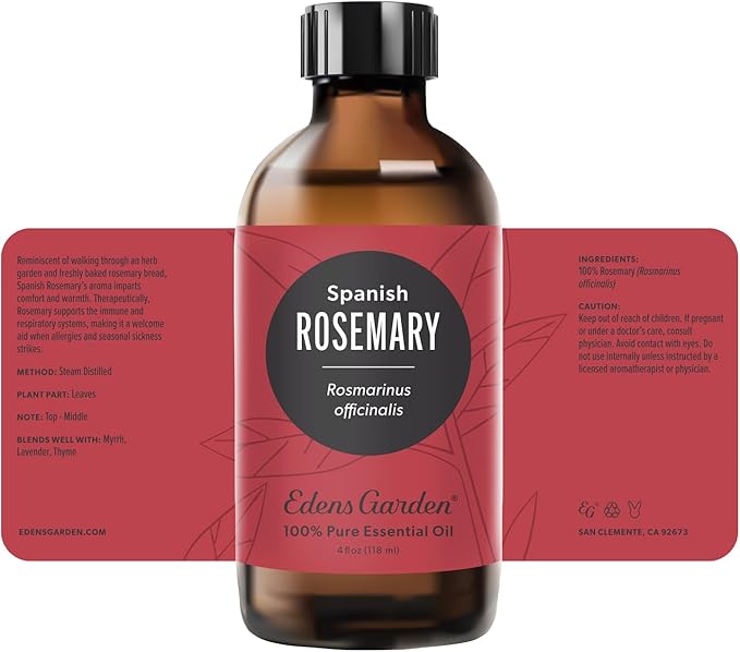Edens Garden Rosemary-Spanish Essential Oil- 100% Pure Premium Grade, Undiluted, Natural, Therapeutic, Aromatherapy, The Best for Diffuser, Candle, Laundry, Humidifiers 118 ml (4 fl oz) - Bloomnest