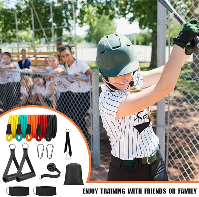 Baseball Resistance Trainer,Training Aid for Baseball Softball Pitchers,Interchangeable Grips to Build Arm Strength,Arm Bands for Baseball Players,Baseball Throwing Trainer,Great to Warm-Up - Bloomnest