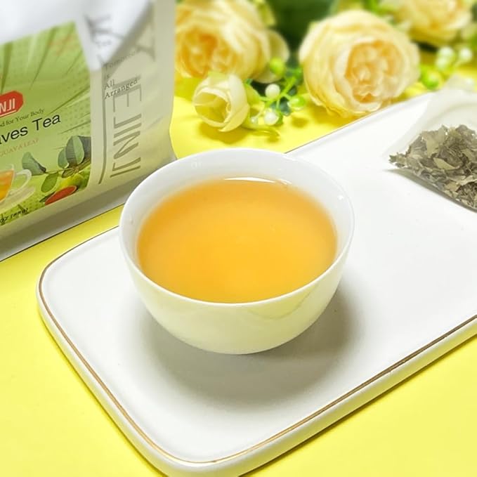 XIEJINJI Guava Leaf Tea Bags, 40 Count, Hojas De Guayaba, Made from 100% Natural Guava Leaves, No Flavoring & No Additives & Caffeine Free, Pyramid Clear Filter Teabag - Bloomnest