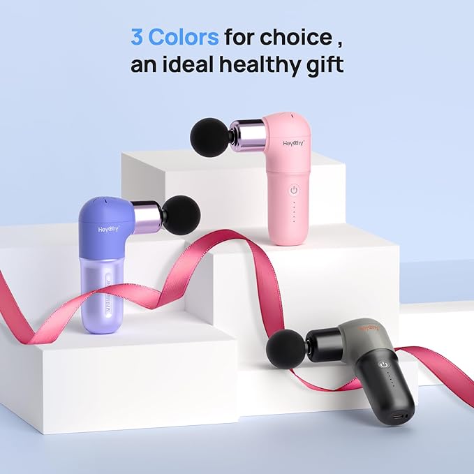 Super Mini Massage Gun, Deep Tissues Percussion Muscle Massager, Compact Sports Travel Massage Gun, Portable Massager Gun for Gifts for her him, Black - Bloomnest