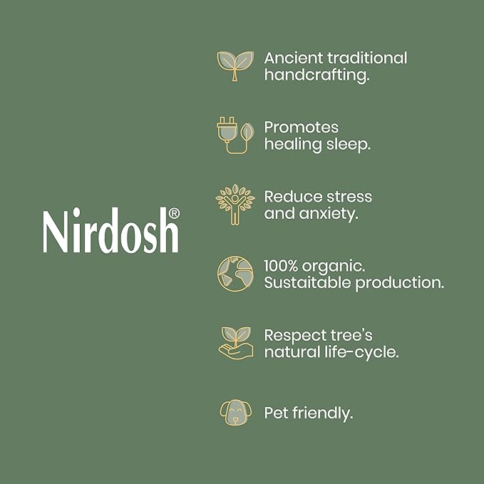 NIRDOSH Palo Santo Incense Sticks Sahumito 100% Natural - 25 Wood Sticks 1,96in - Innovation Organic Incense for Sublimation - Negative Energy Cleansing - Original Palo Santo Wood Bursera Graveolens NIRDOSH