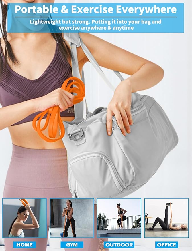 Pull Up Bands, Resistance Bands, Pull Up Assistance Bands Set for Men & Women, Exercise Workout Bands for Working Out, Body Stretching, Physical Therapy, Muscle Training - Bloomnest