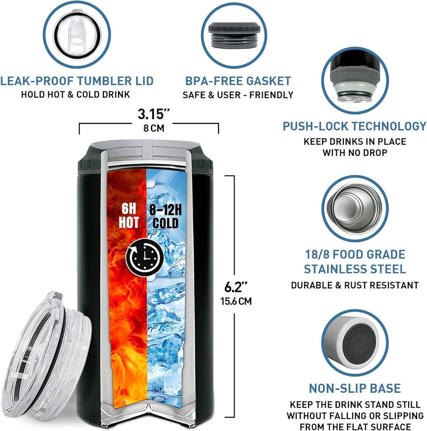 LASFOUR Best Dad Grandpa Ever Fist Bump Tumbler Outline Nation Flag Personalized Father‘s Day Custom Gift For Personalized Can Cooler Dad Tumbler, Birthday Gifts For Father From Kids, Husband Gifts