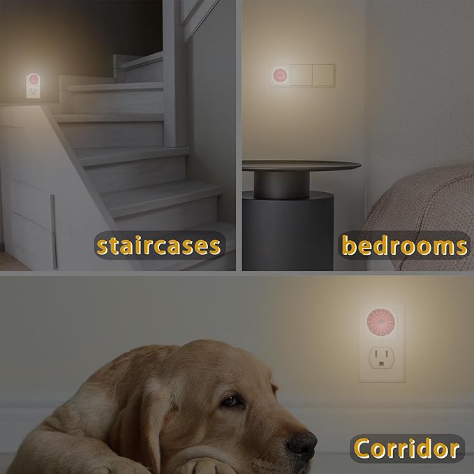 Red Spider Web Night Light Plug into Wall 0.5W LED Lights Auto on/Off for Family Friends Holiday Gifts & Home Decor - Bloomnest