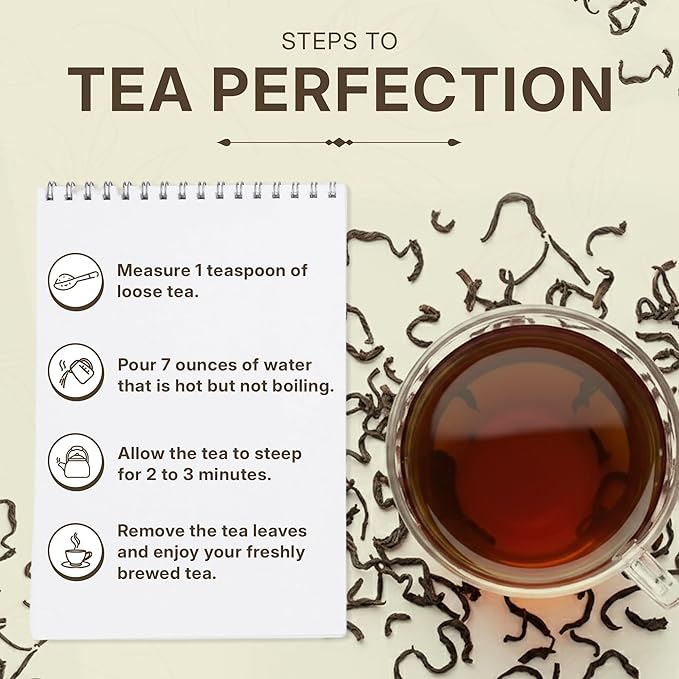 Tealeaf & Co. English Breakfast Black Tea - English Breakfast Tea in Loose Leaf Form - Contains Low Caffeine - Upto 50 Servings - Gluten Free (3.52oz/100gm) - Bloomnest