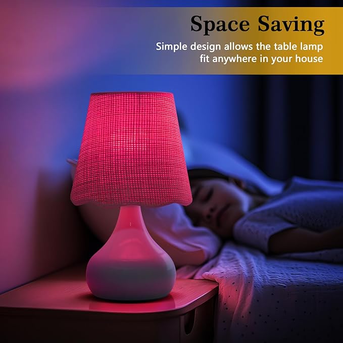 Cordless Table Lamp Rechargeable, Light Blue Mini Cute Table Lamp for Nightstand, Battery Operated Small Table Lamp for Small Spaces for Kitchen Counter, Bookshelf, Bedside, Bedroom, Living Room - Bloomnest