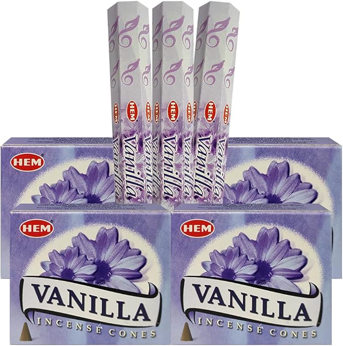 Vanilla Incense sticks and cone incense holder variety pack bundle insence insense insienso TRUMIRI