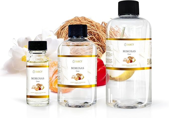 YANCY Mimosas Luxury Collection Fragrance Oil (8 oz), Bubbly Citrus and Floral Scent, Ideal for Diffusers, Oil Burners & Aroma Lamps, Bright Fragrance for Brunch Vibes YancySpa