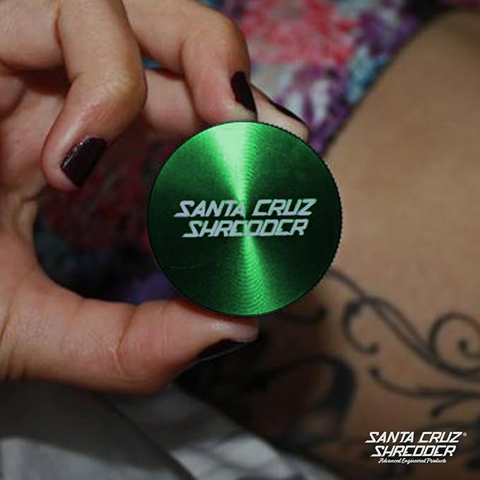 Santa Cruz Shredder Metal Spice Grinder Made in USA (Small (1.7 Inch), Green) - Bloomnest