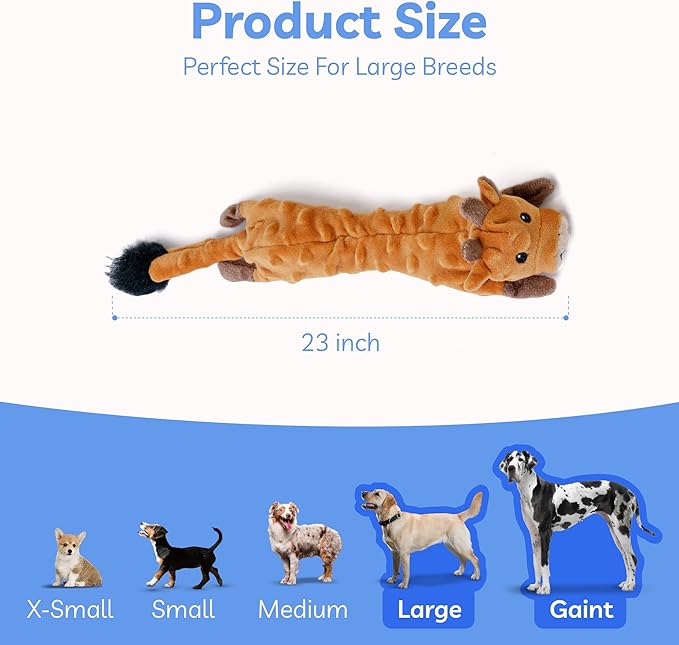 SHARLOVY Dog Squeaky Toys Pack, Bubble Plush Puppy Teething Pet Toys, Crinkle No Stuffing Animals Dog Toy, Doggies Chew for Large Small Medium Breeds - Bloomnest