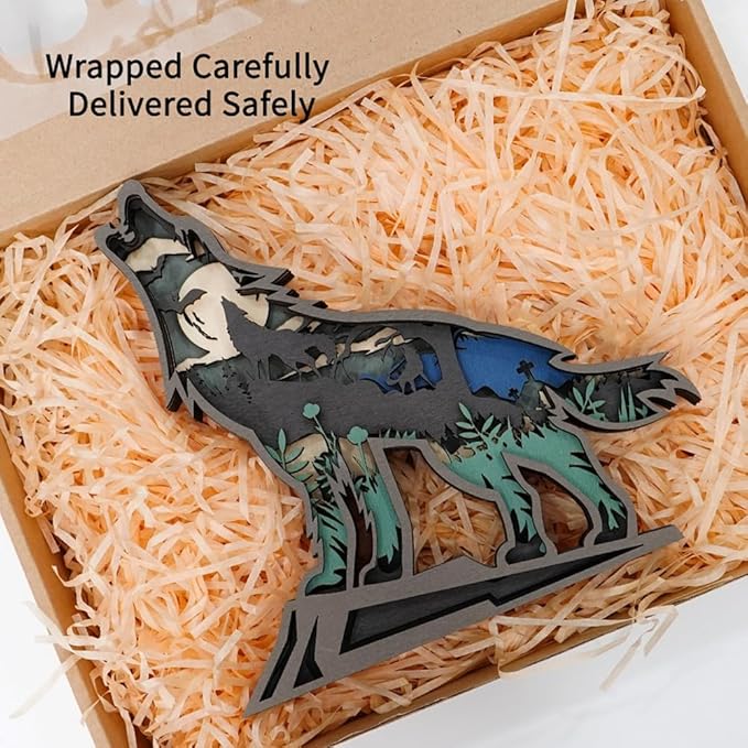 3D Wooden Animal Carving Multi-Color LED Night Light, Wood Carving Light, Modern Home Decoration, Decorative Tables, Cabinets, Living Rooms, Bedrooms, Offices, Farmhouses, Bookshelves, Perfect Gifts - Bloomnest