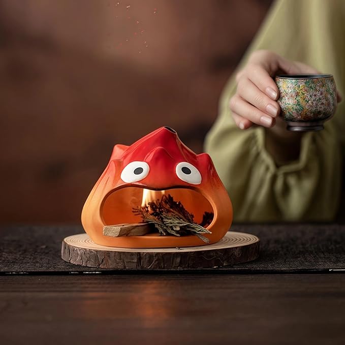 Handmade Ceramic Palo Santo Holder Burner & Sage Holder - Mini Tabletop Chiminea Burner Tray with Ash Catcher, Decorative Incense Holder for Spiritual Meditation & Yoga - Bloomnest