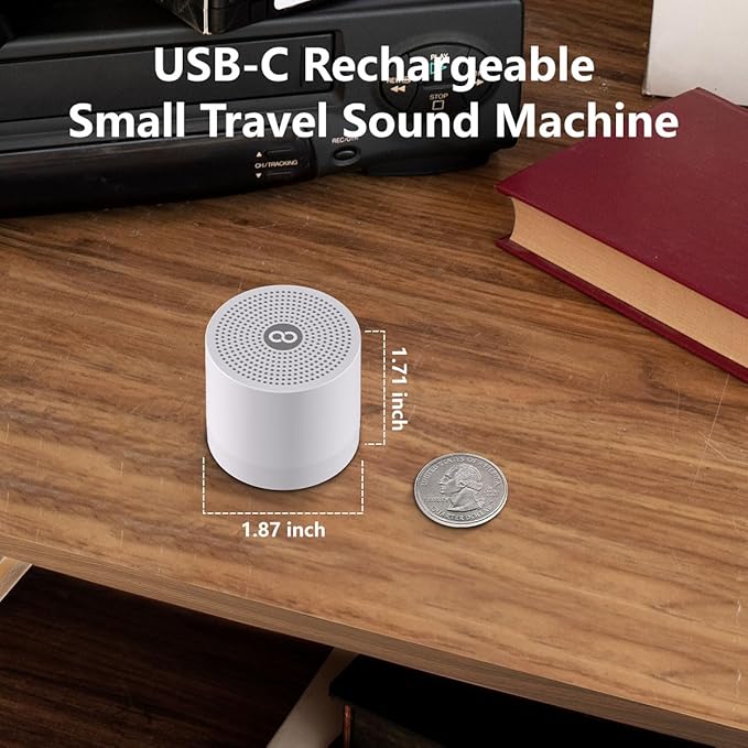 Sound Machine Mini White Noise Machine with 30 Soothing Sounds for Newborn Baby Kids Adults Portable Rechargeable Sleep Brown Noise Machine 4 Timers Memory Function for Travel Camping Home Office - Bloomnest