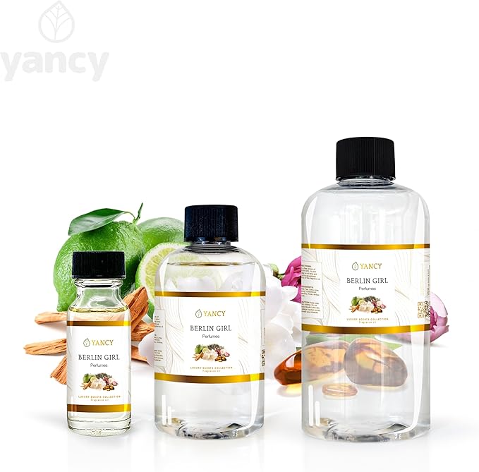 YANCY Berlin Girl Luxury Collection Fragrance Oil (4 oz), Bold Modern Floral Aroma, Ideal for Diffusers, Oil Burners & Aroma Lamps, Edgy and Feminine Scent for Urban Vibes YancySpa