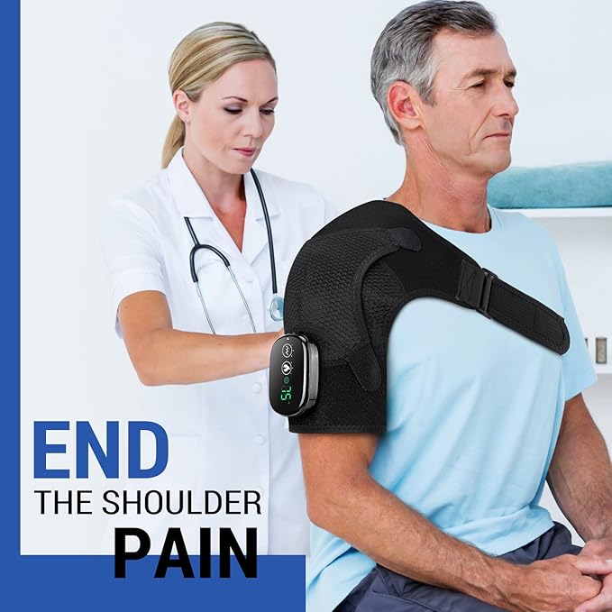 ERHIVORA Shoulder Heating Pad with Massage, FSA Eligible Items List, Heated Shoulder Wrap for Pain Cordless, HSA Approved Products Only - Bloomnest