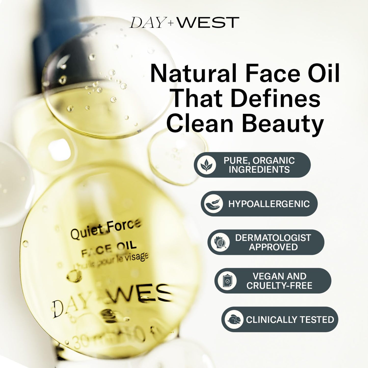 Hydrating Face Oil for Women, 30ml Rosehip and Squalane Oil for Face for Smooth and Sensitive Skin, Moisturizing and Hydrating Vitamin C, Natural Oils, Essential Oils for Skin Care and Gua Sha Use