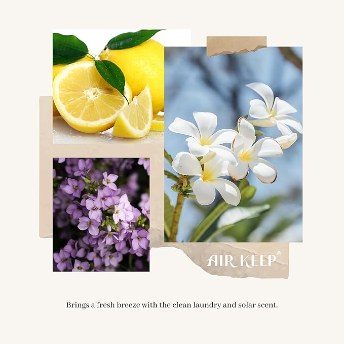 Airkeep Reed Diffuser 3.38 oz (100ml) 2pk, Clean Linen Scented Reed Diffuser Set,Reed Diffuser & Oil Diffuser Sticks, Aromatherapy, Airkeep Reed Diffuser Set Box 2-Clean Linen - Bloomnest