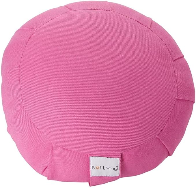 Meditation Cushion Sol Living Yoga Floor Pillow 100% Cotton Floor Cushion Removable Cover Firm Comfort Yoga Floor Cushion Seating for Adults Machine Washable Zafu Meditation Pillow Pouf Bolster Pillow