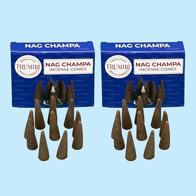 Nag Champa Incense - 60 Cone Pack (10 Cones Each) - Scented Incense TRUMIRI