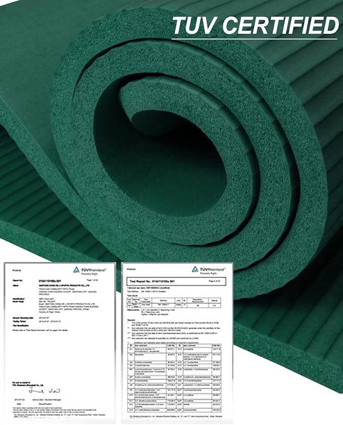 Yoga Mat Thick Wide Yoga Mats for Women Men Large Exercise Mat 78"x35" 1/2 Inch Workout Mat for Home Gym, with Carrying Yoga Bag