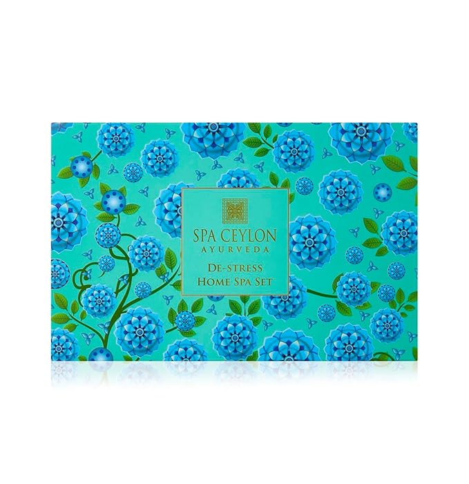 SPA CEYLON De-stress Home Spa Set, Ayurvedic Spa Gift Kit, Natural Pampering Set - Bloomnest