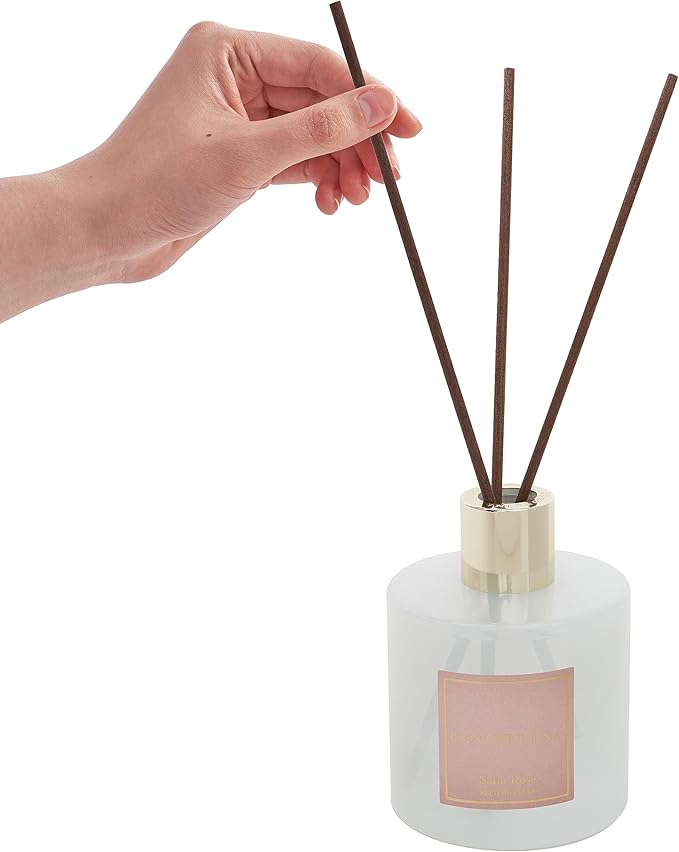 Cocorrína Reed Diffuser Sets- Satin Rose Scented Diffuser with Sticks Home Fragrance Reed Diffuser for Bathroom Shelf Decor - Bloomnest