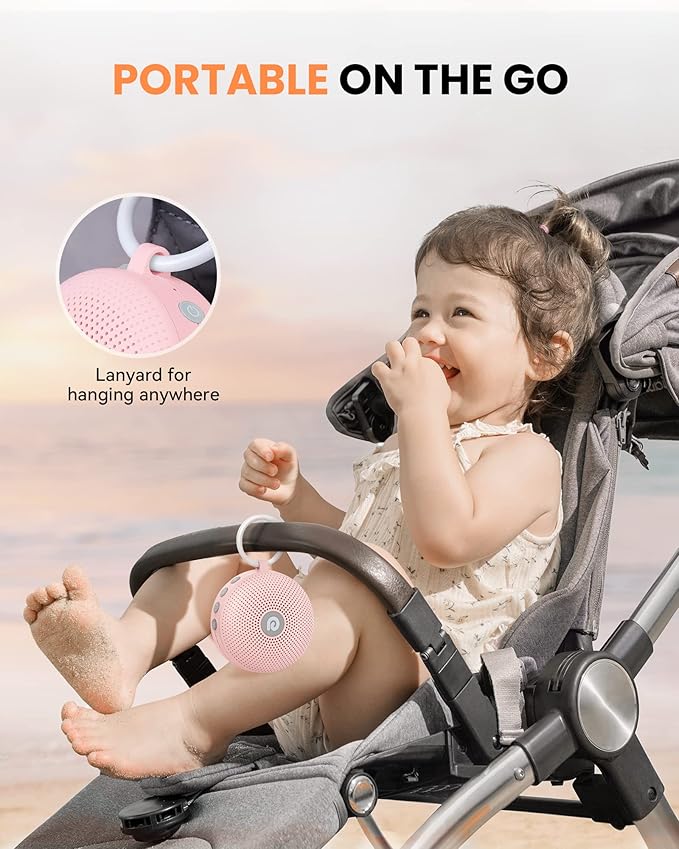 Dreamegg Sound Machine - Portable Sound Machine for Baby Adult, Features Powerful Battery, 21 Soothing Sound, Noise Canceling for Office & Sleeping, Sound Therapy for Home, Travel, Gift - Bloomnest