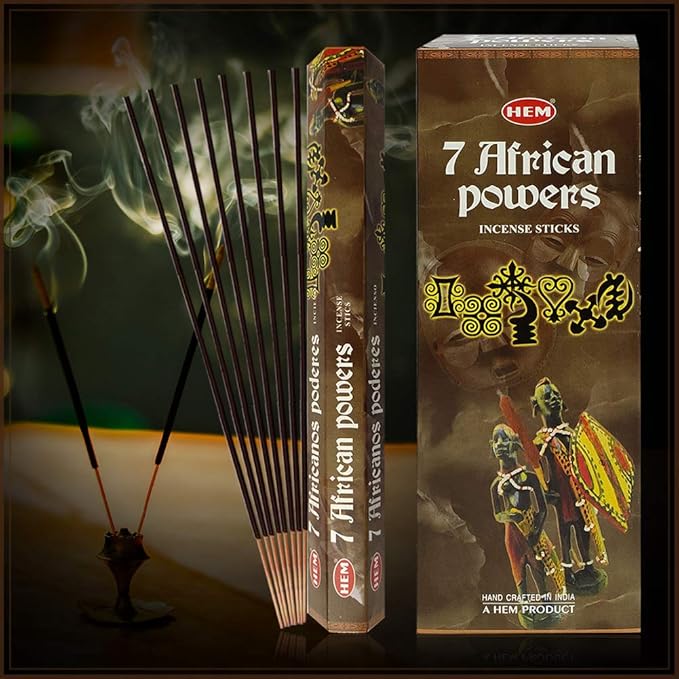 7 African Powers Incense Sticks and Incense Stick Holder Bundle Insence Insense Hem Incense Sticks - Bloomnest
