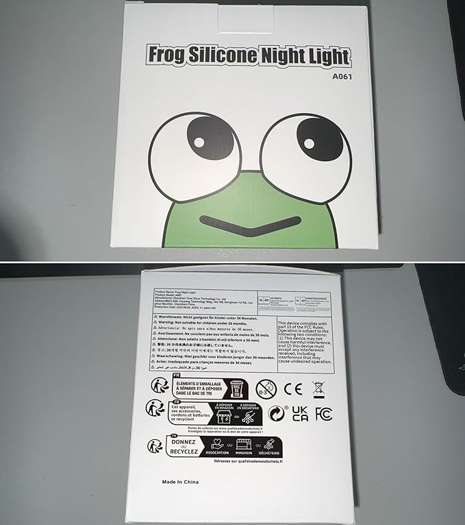 Cute Frog Night Light, LED Silicone Squishy Novelty Animal Lamp,3 Levels Dimmable/Timer Nursery Nightlight for Kids, Rechargeable Touch Bedside Lamp, Bedroom/Dorm Decor, Baby Boys Girls Gifts - Bloomnest