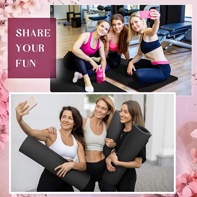 Timgle 6 Pcs 10mm Thick Yoga Mat Bulk, 68 x 24 Inches, Anti-Slip Tear-Resistant Exercise Mat for Adult Fitness, Stretching, Workout and Studio - Bloomnest